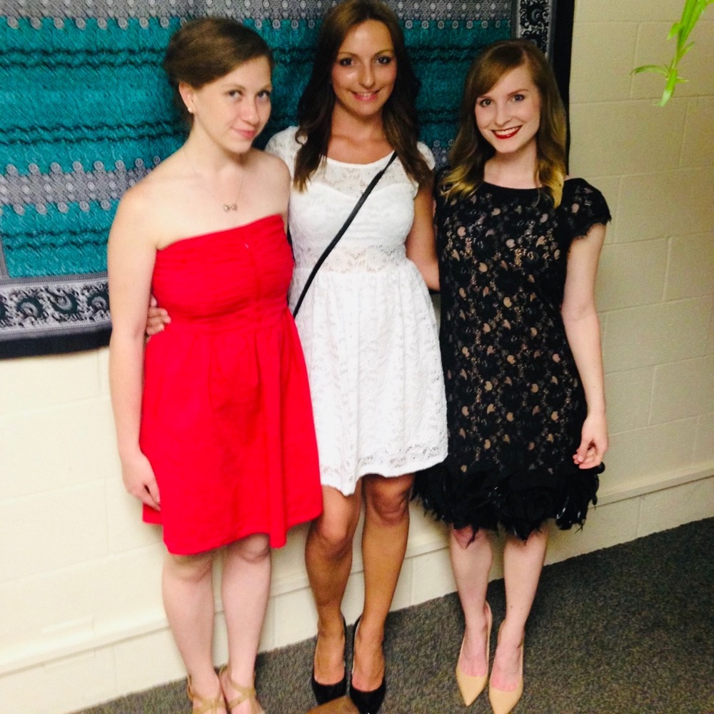 Black Lace & Feather Mini Dress